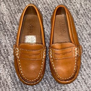 Polo Ralph Lauren tan penny loafers